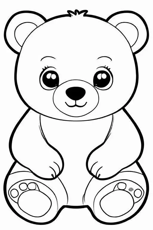 Bear Coloring Page 24 for Kids