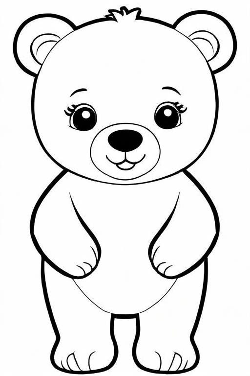 Bear Coloring Page 25 for Kids