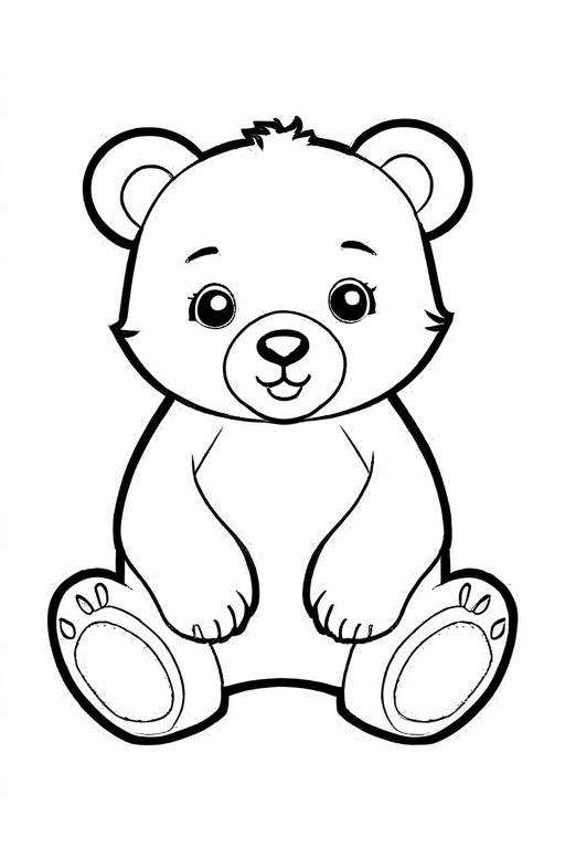 Bear Coloring Page 26 for Kids