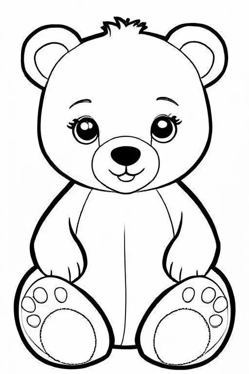 Bear Coloring Page 28 for Kids