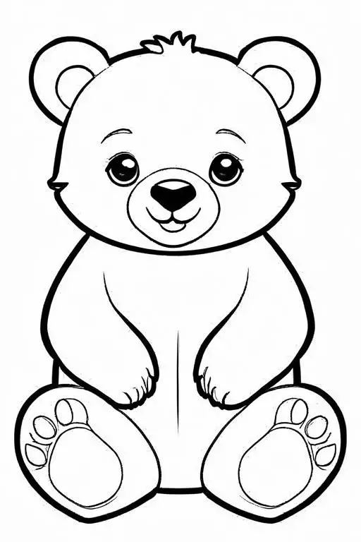 Bear Coloring Page 30 for Kids