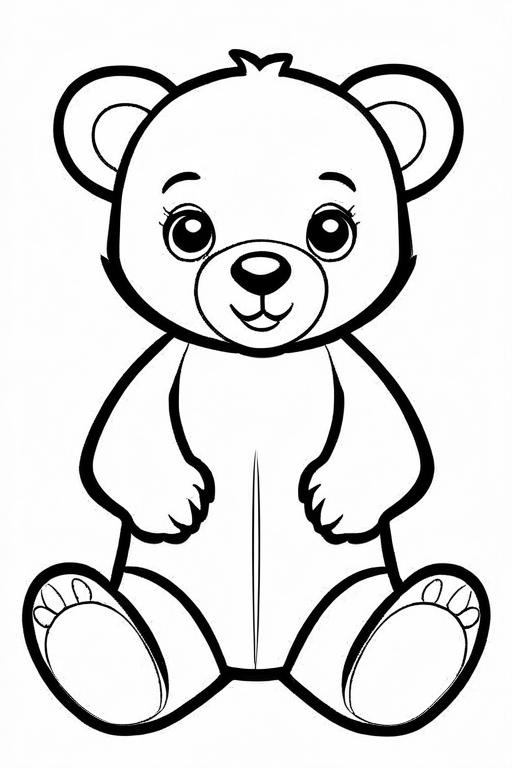 Bear Coloring Page 5 for Kids