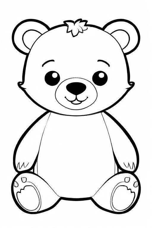 Bear Coloring Page 9 for Kids