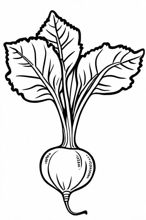 Beet Coloring Page 10 for Kids