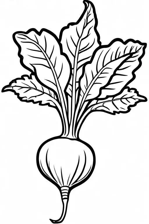 Beet Coloring Page 11 for Kids