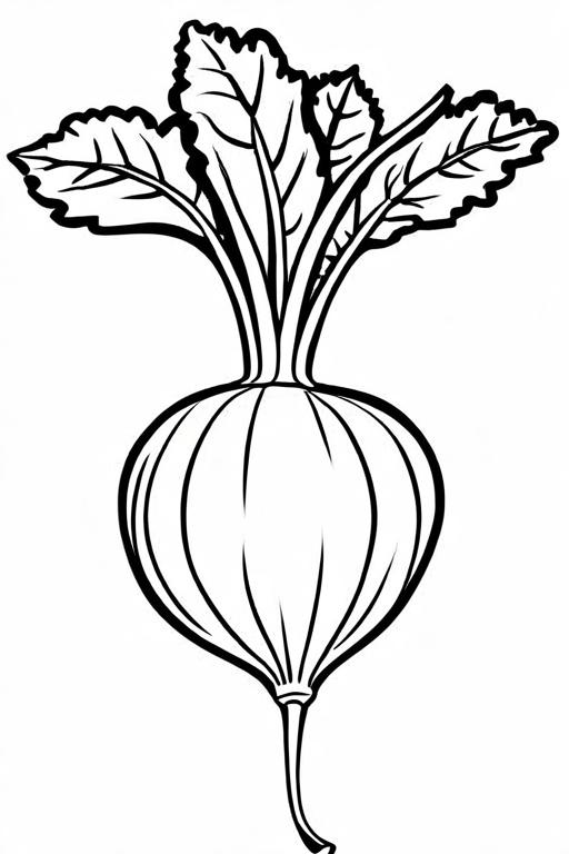 Beet Coloring Page 12 for Kids