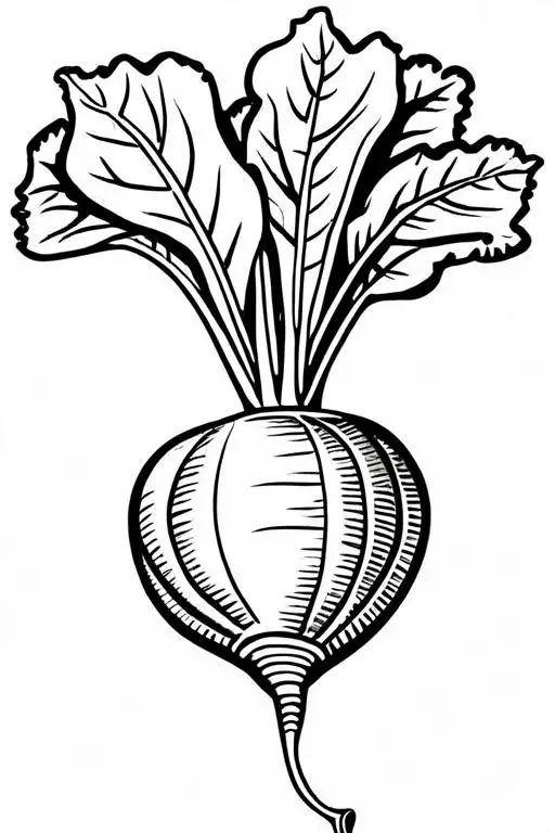 Beet Coloring Page 14 for Kids