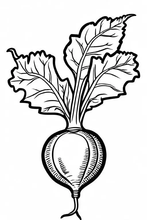 Beet Coloring Page 15 for Kids