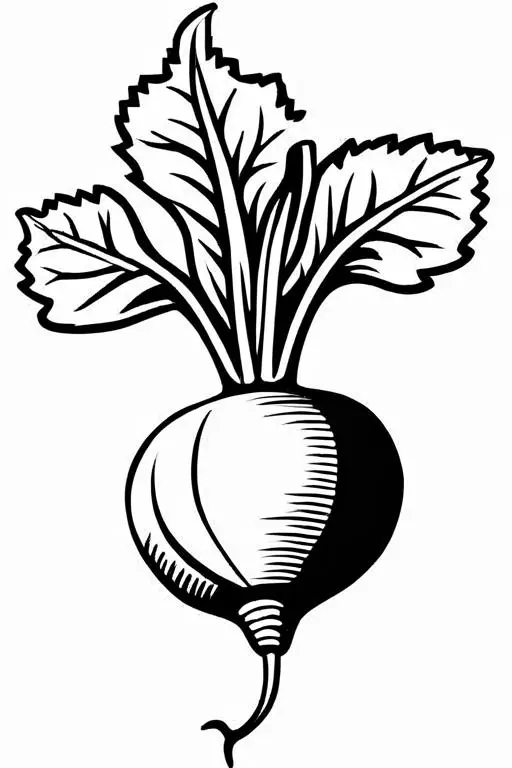 Beet Coloring Page 16 for Kids