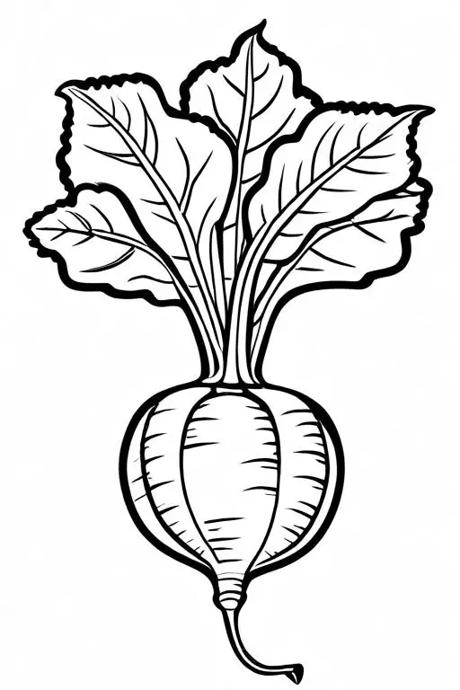 Beet Coloring Page 17 for Kids