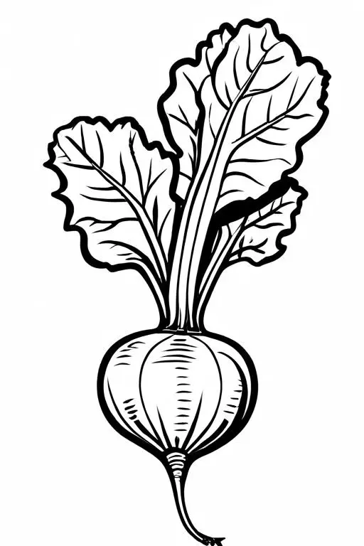 Beet Coloring Page 18 for Kids