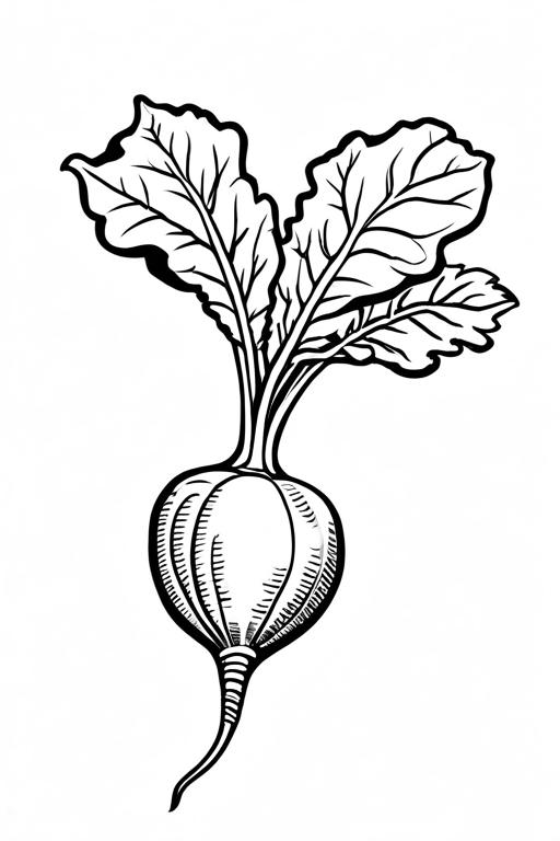 Beet Coloring Page 19 for Kids