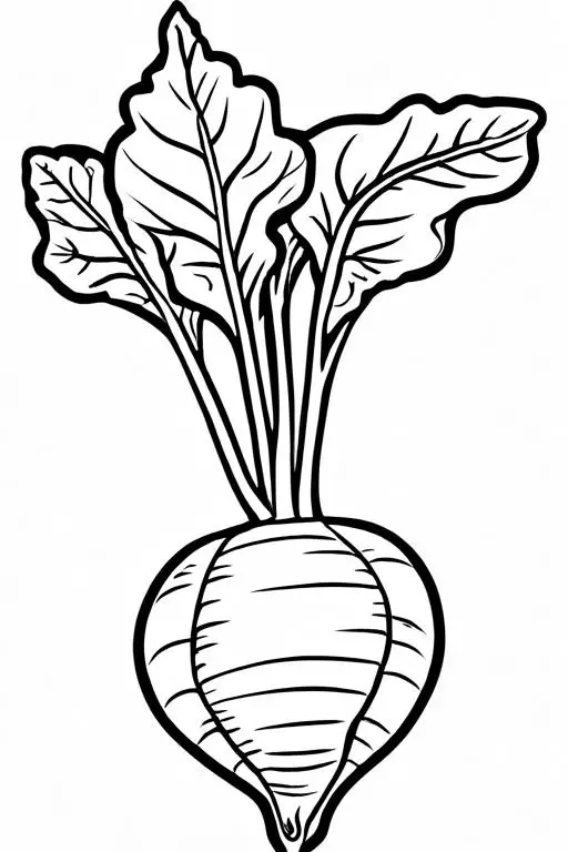 Beet Coloring Page 2 for Kids