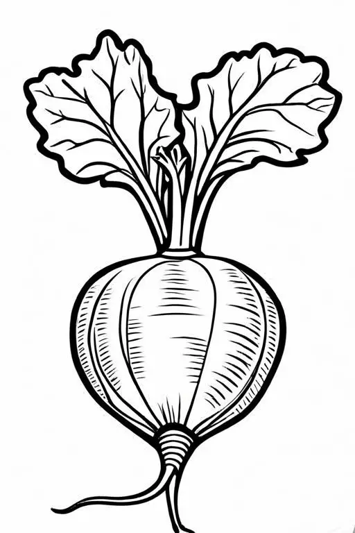 Beet Coloring Page 20 for Kids