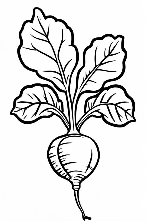 Beet Coloring Page 21 for Kids