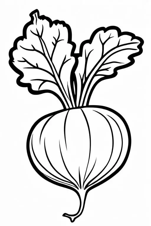 Beet Coloring Page 22 for Kids