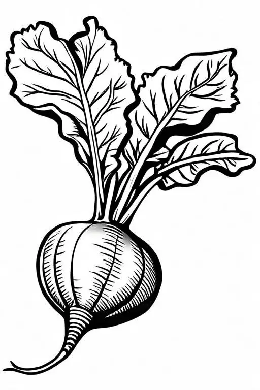 Beet Coloring Page 23 for Kids