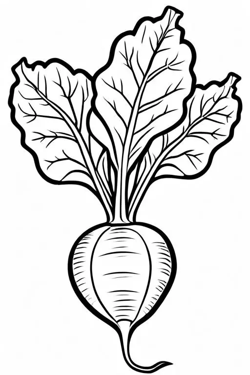 Beet Coloring Page 24 for Kids