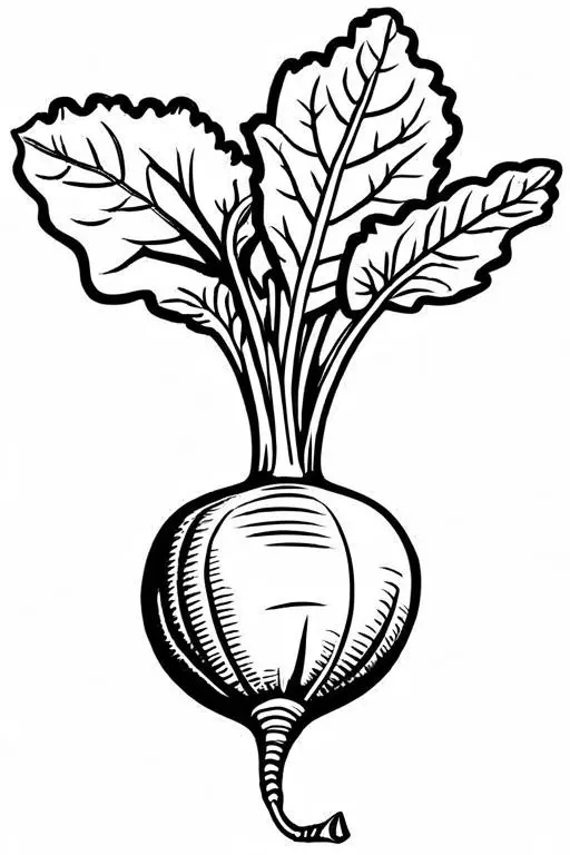 Beet Coloring Page 25 for Kids