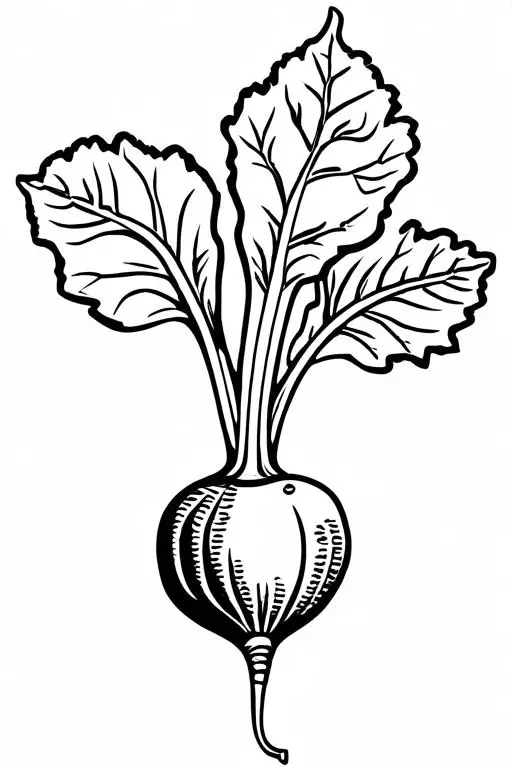 Beet Coloring Page 26 for Kids