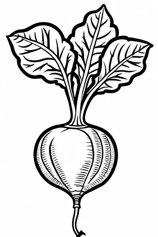 Beet Coloring Page 27 for Kids