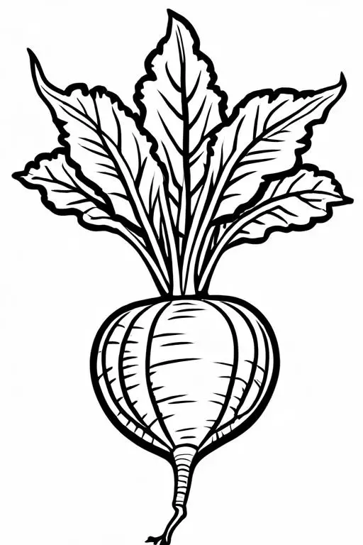 Beet Coloring Page 28 for Kids