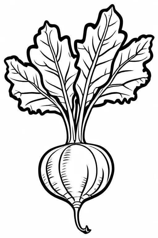 Beet Coloring Page 3 for Kids