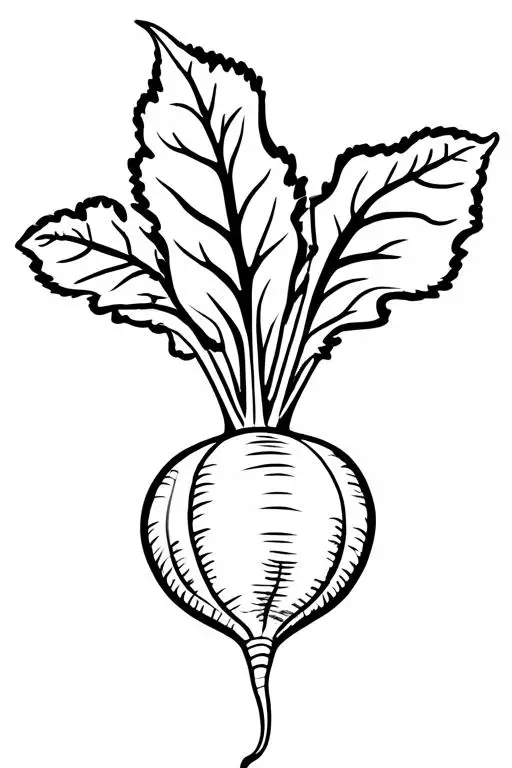 Beet Coloring Page 4 for Kids