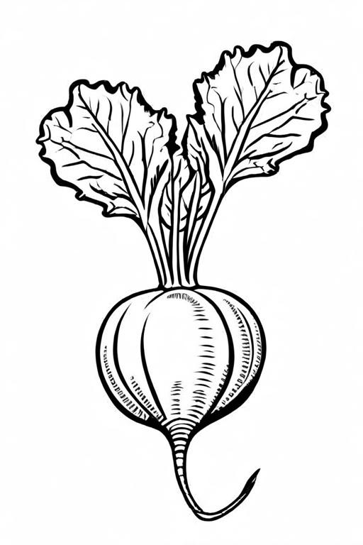 Beet Coloring Page 5 for Kids