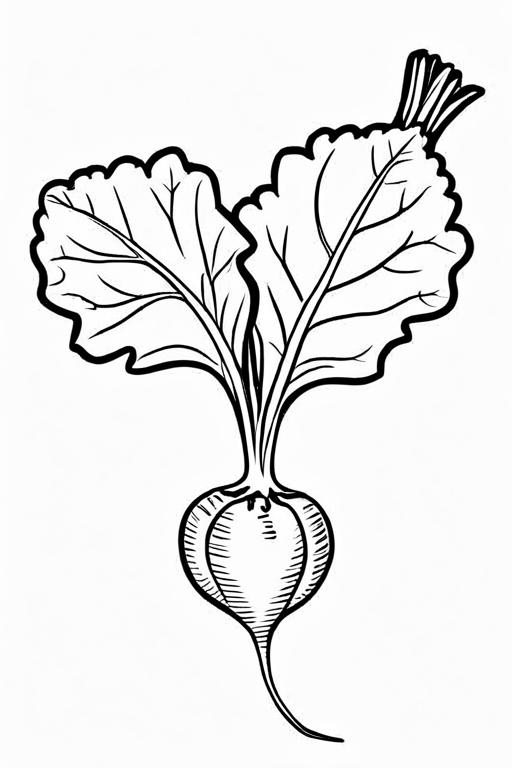 Beet Coloring Page 6 for Kids