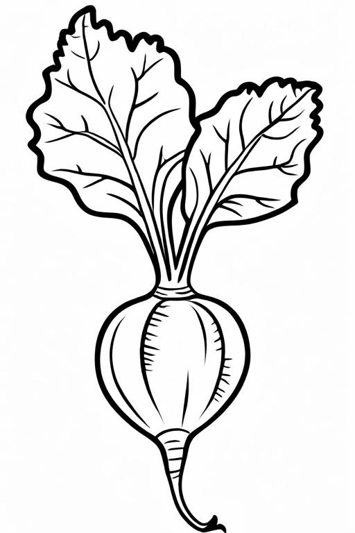 Beet Coloring Page 7 for Kids