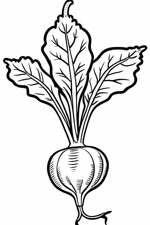 Beet Coloring Page 8 for Kids