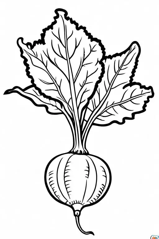 Beet Coloring Page 9 for Kids