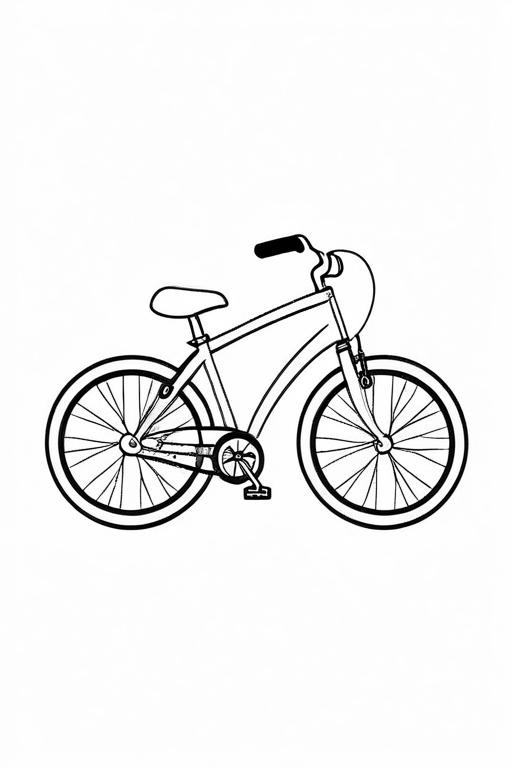 Bicycle Coloring Page 10 for Kids