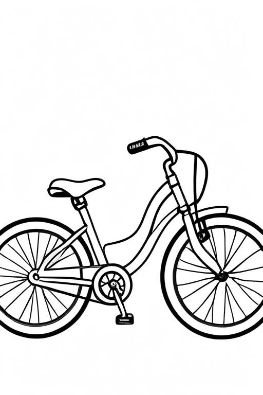 Bicycle Coloring Page 12 for Kids