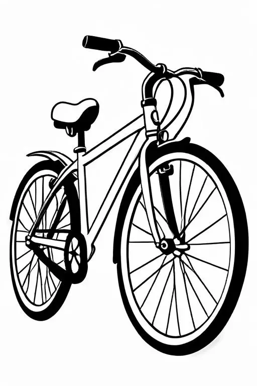 Bicycle Coloring Page 14 for Kids