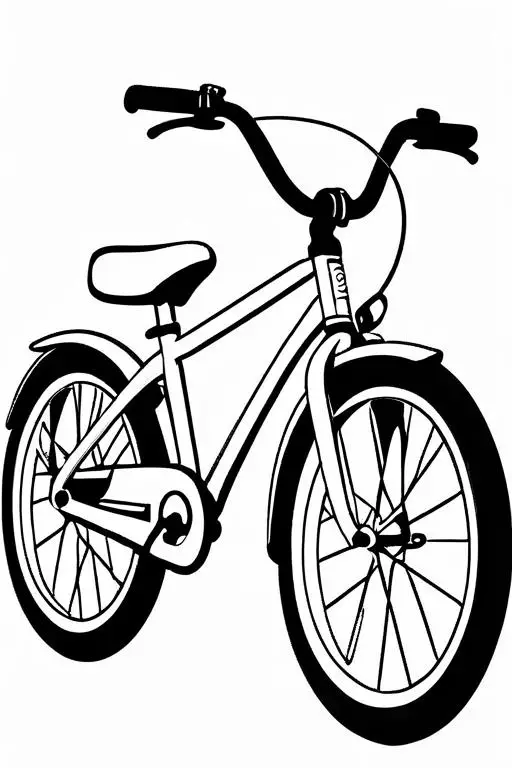 Bicycle Coloring Page 16 for Kids