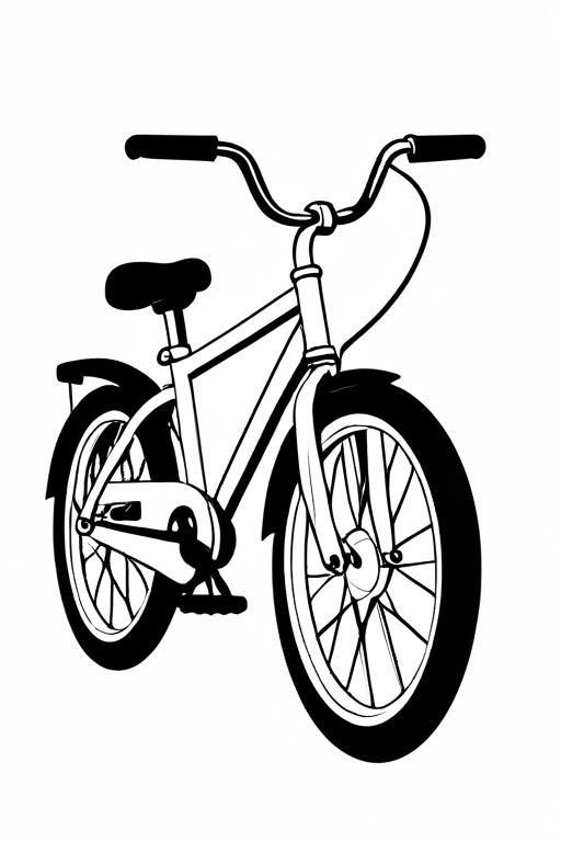 Bicycle Coloring Page 17 for Kids