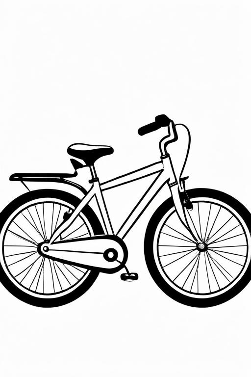 Bicycle Coloring Page 19 for Kids