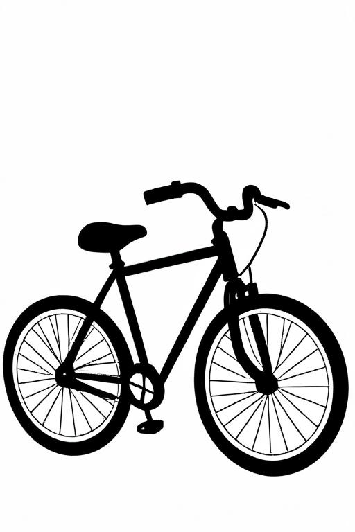 Bicycle Coloring Page 7 for Kids