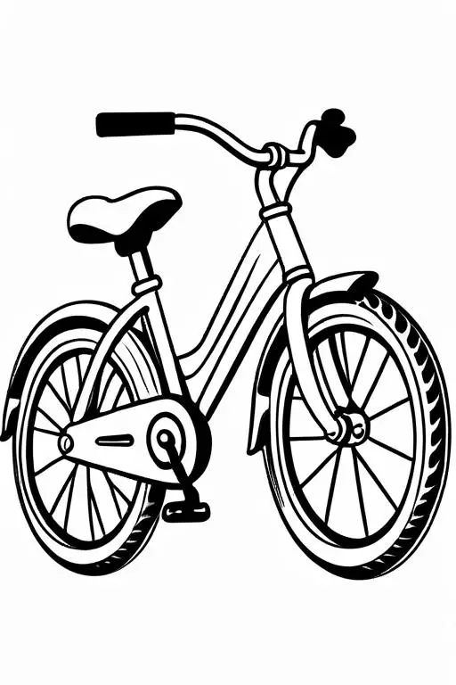 Bicycle Coloring Page 8 for Kids