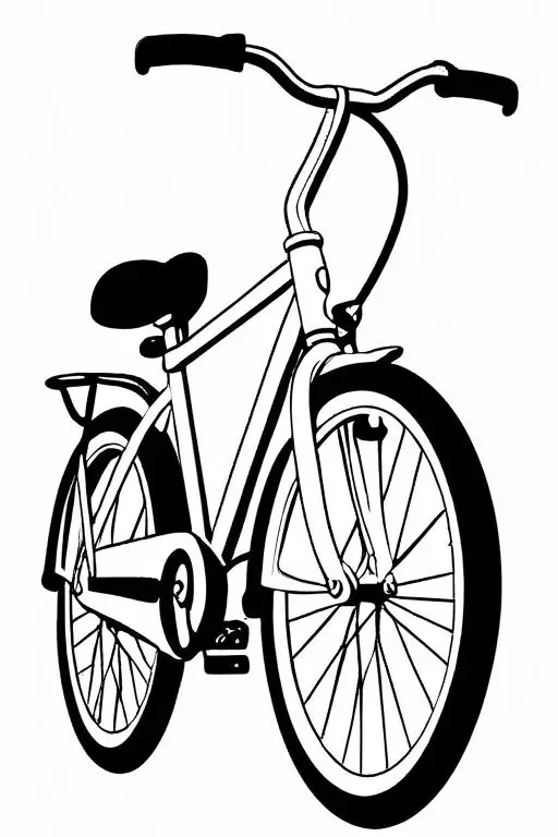 Bicycle Coloring Page 9 for Kids