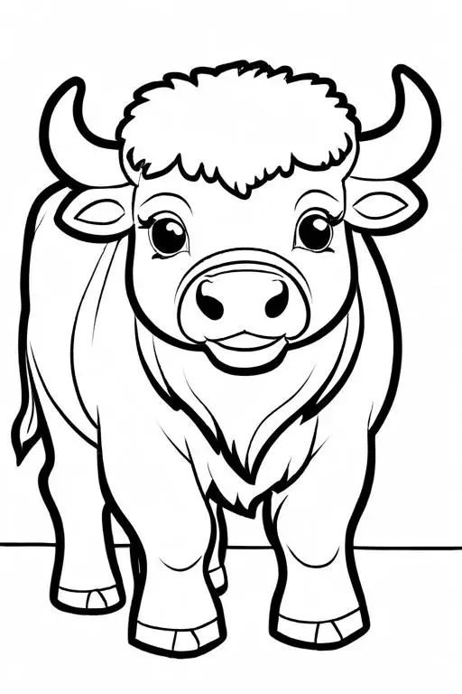 Bison Coloring Page 11 for Kids