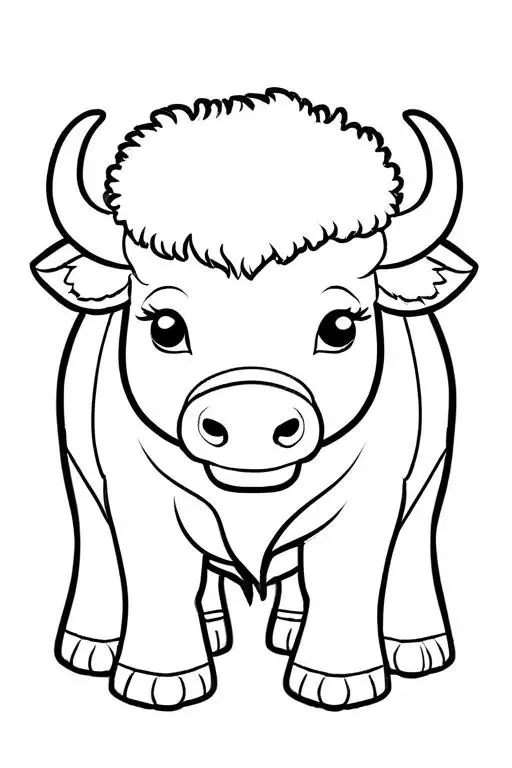 Bison Coloring Page 15 for Kids