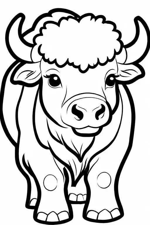 Bison Coloring Page 16 for Kids