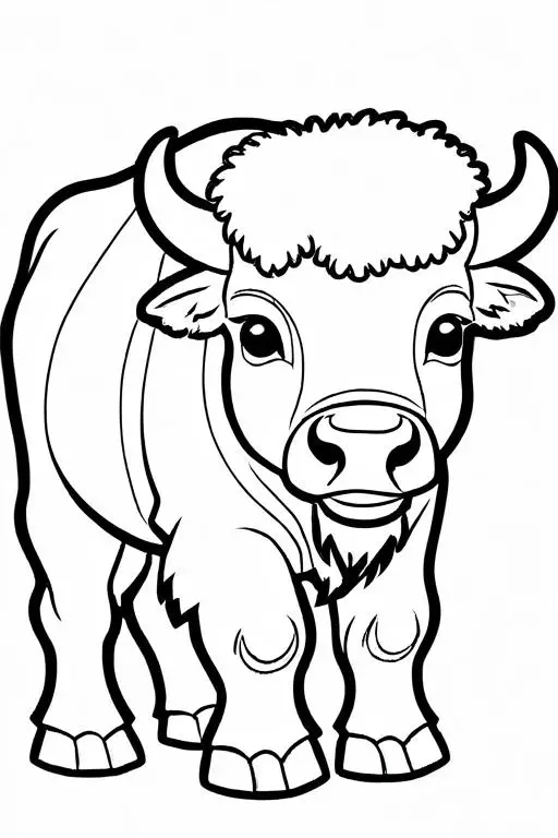 Bison Coloring Page 18 for Kids