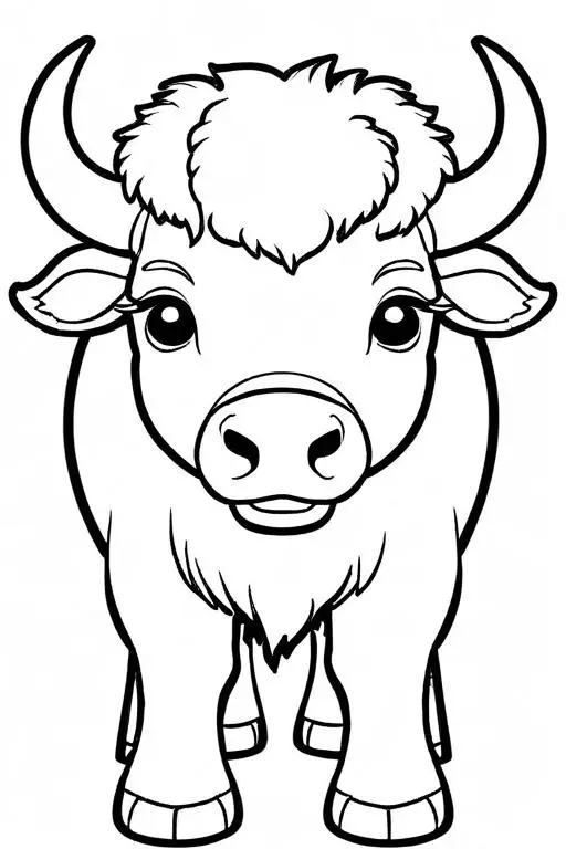 Bison Coloring Page 5 for Kids