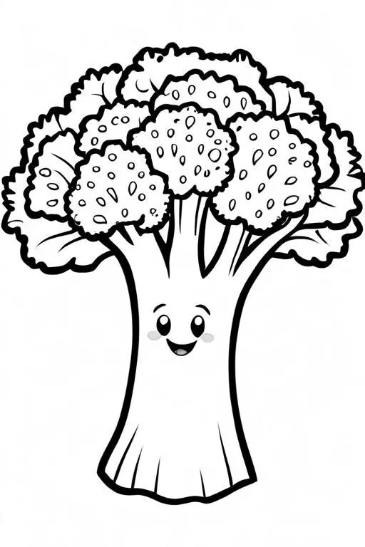 Broccoli Coloring Page 11 for Kids