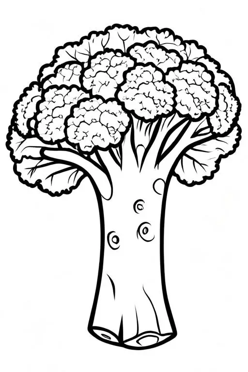 Broccoli Coloring Page 13 for Kids