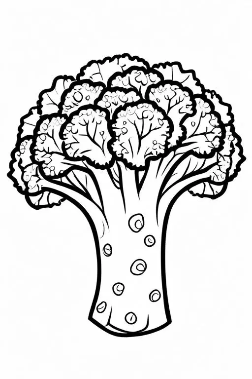 Broccoli Coloring Page 16 for Kids